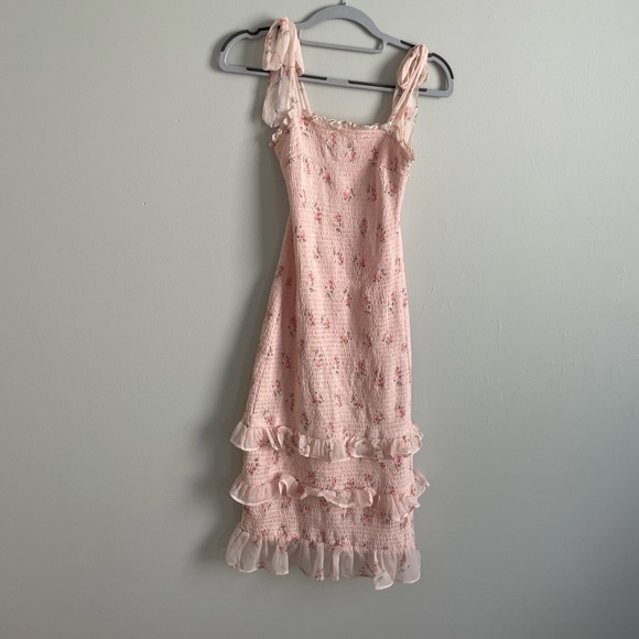 Abercrombie & Fitch Dresses & Skirts - Abercrombie & Fitch Smocked Midi Dress Pink XS